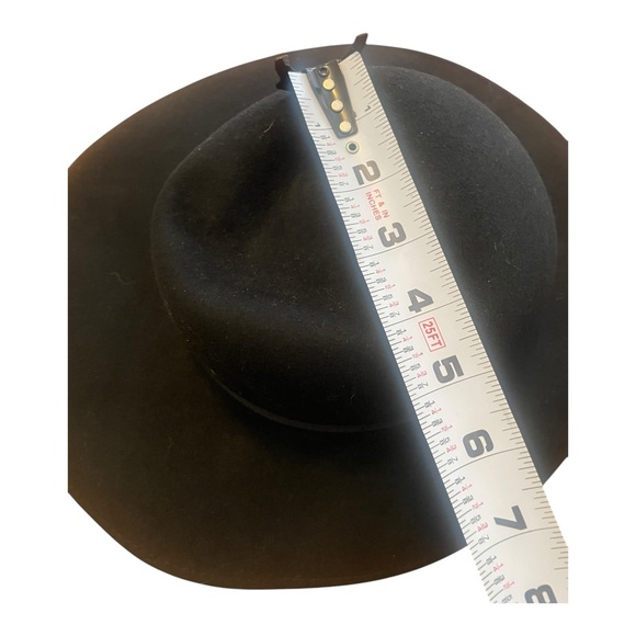 ?? Burberry Made in England 100% Black Wool Fedora Hat main image 9